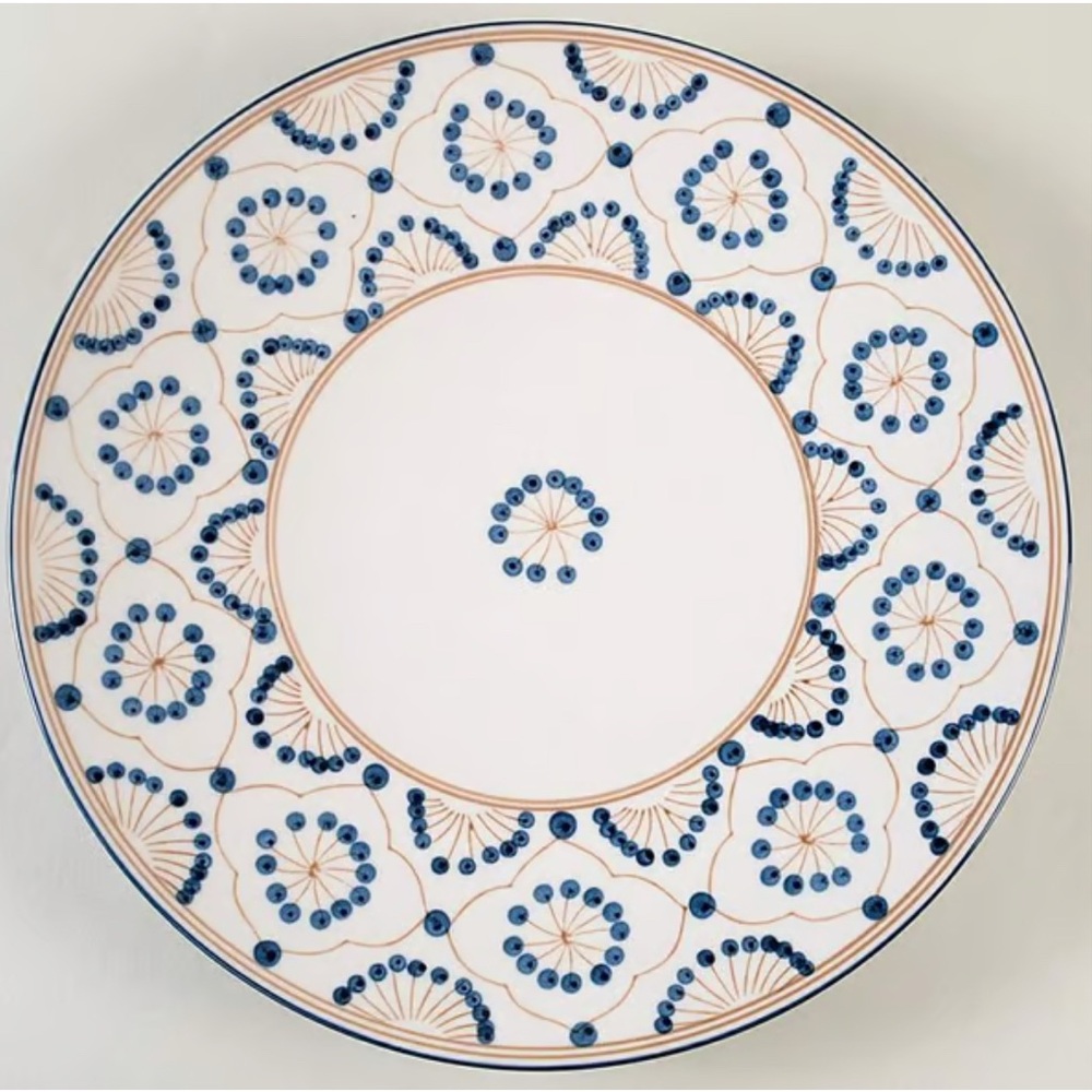 Thomas O’Brien Vintage Modern Platter, 14.5”, hand painted design